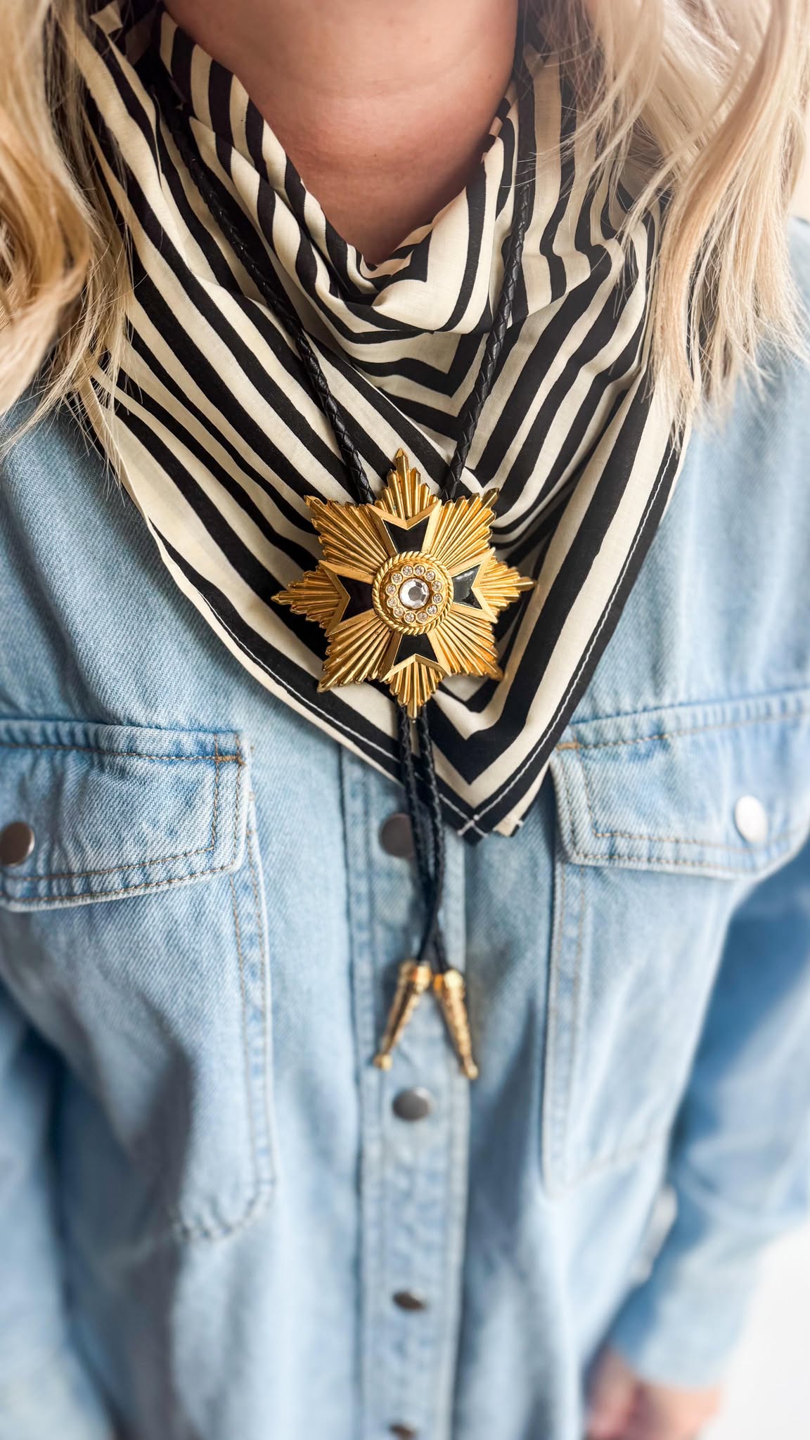 Sammi Black & White Bandana