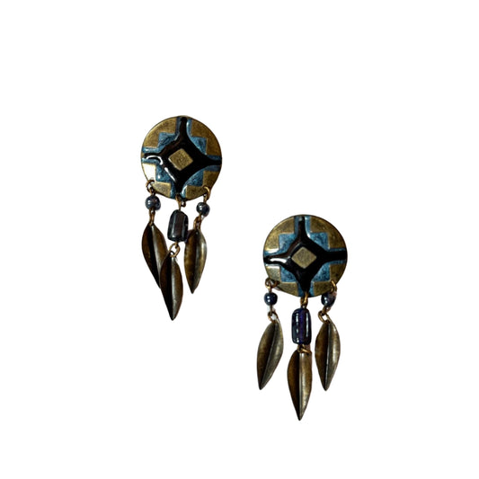 Southwest Earrings | Blue & Bronze