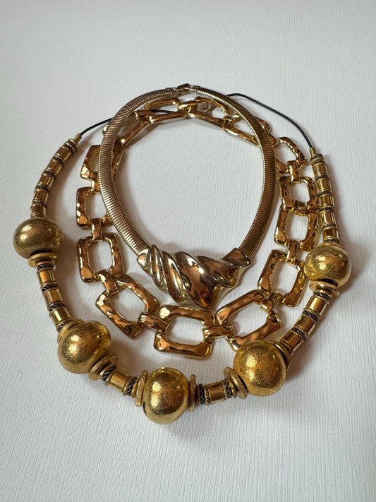 Necklace Stack | Golden Balls